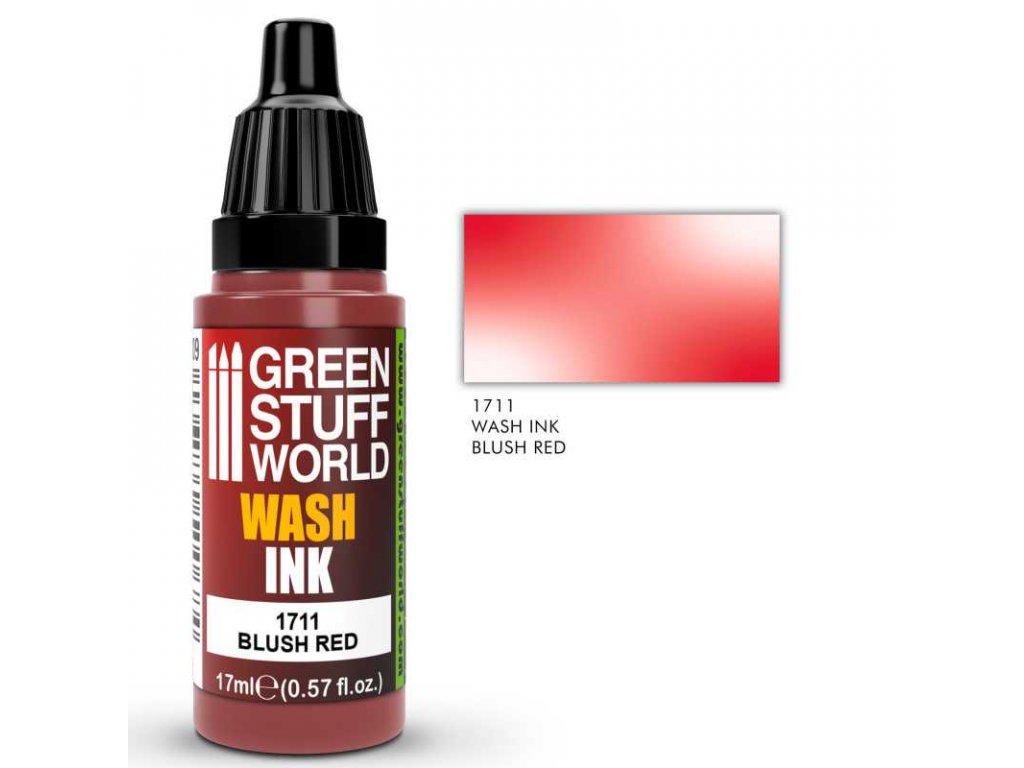 wash ink blush red