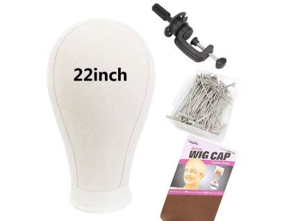 Styling head with holder and accessories