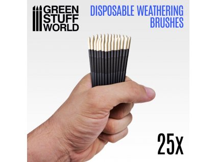 25x disposable weathering brushes