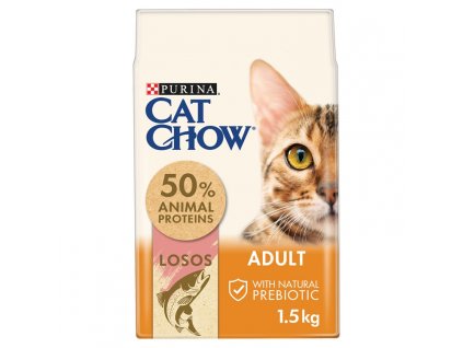 CAT CHOW Adult s tunakem a lososem 1,5kg