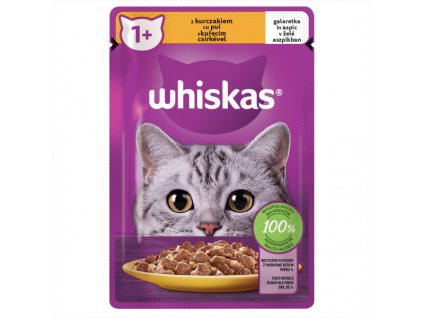 WHISKAS kapsička s kuracím mäsom v želé 85g