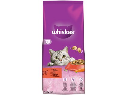 WHISKAS s hovädzím mäsom 14kg