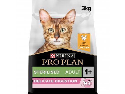 Pro Plan Cat Delicate Digestion Sterilised kura 3kg