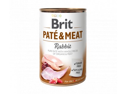 18390 konzerva brit pate meat rabbit 400g