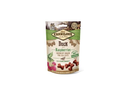 18609 carnilove cat crunchy snack duck raspberries meat 50g