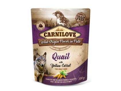 Kapsička Carnilove Dog Paté Quail with Yellow Carrot 300 g