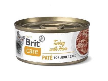 19788 brit care cat turkey pate with ham 70g