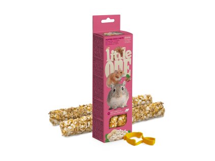 Little One tyčinky pre hlodavce s fúkanými burizónmi a orechmi 2x 55 g