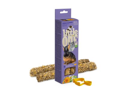 Little One tyčinky pre morčatá, králiky a činčily s bylinami a kvetmi 2x55 g