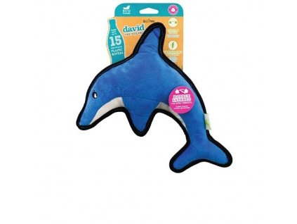 hračka Beco Rough and Tough - Delfin David - L- modrý