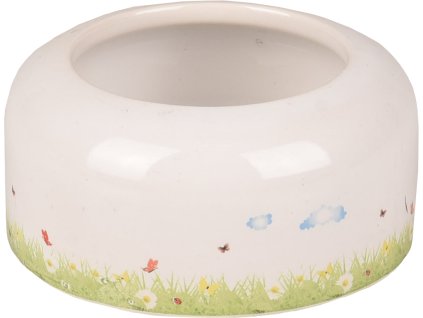 FLAMINGO miska pre hlodavcov KIKI CERAMIC ROUND biela S 8,3x8,3x3,5cm 100ml