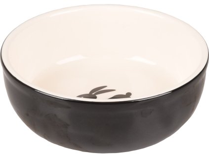 FLAMINGO miska pre hlodavcov NALA CERAMIC černo-biela 13,3x13,3x4,6cm 400ml
