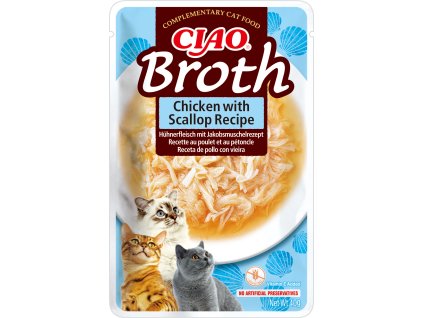 Kapsička Churu Broth - kura, hrebenatky 40g