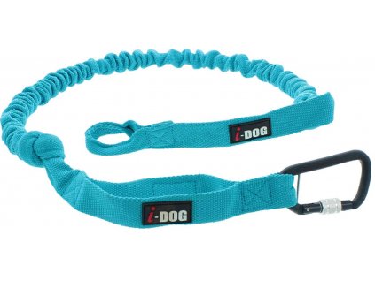 I-Dog ALM Opale vôdzka s amortizérom stredný pes, modrá 190cm