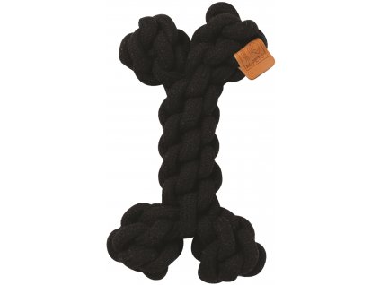 M-Pets Coto bavlnená hračka kosť čierna 19cm