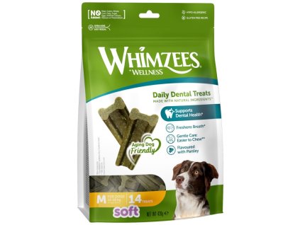 WHIMZEES Soft dentálna maškrta pre psy M (12-18kg) 14ks