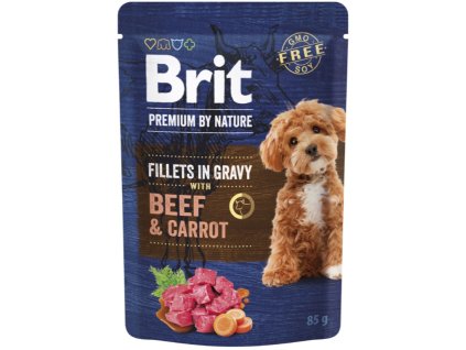 Brit Premium by Nature Fillets in Gravy with Beef&Carrot kapsička pre psov 85g
