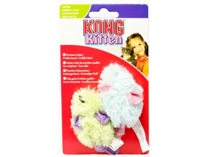KONG Cat hračka plyšová myš catnip 2ks (mix farieb)