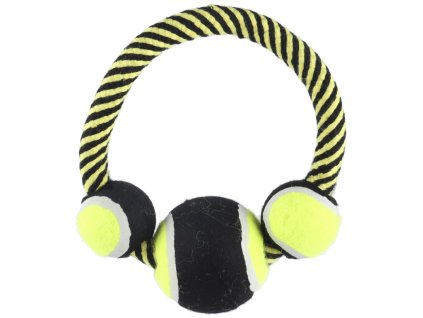 Huhubamboo hračka pre psov loptu na šnúre 19cm