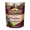 18843 kapsicka carnilove dog pate venison with strawberry leaves 300g