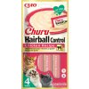 Churu Cat Hairball mäsové pyré - kura 4x14g