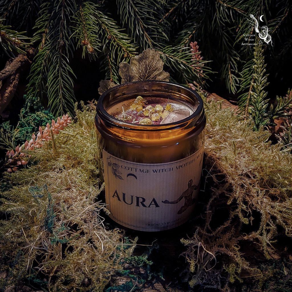 rituální svíčka aura