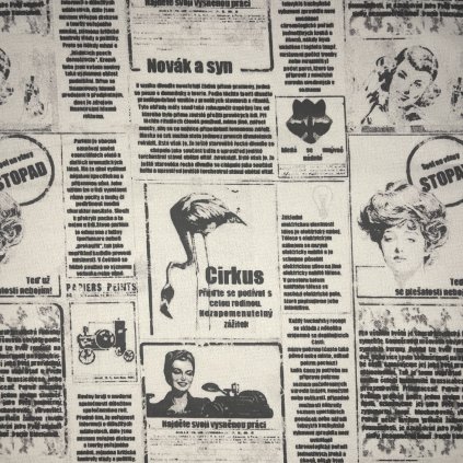 Dekorační látka České noviny