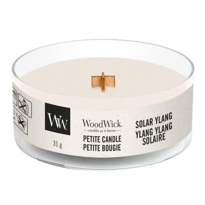 WoodWick - vonná svíčka Petite, Solar Ylang (Sluneční ylang) 31g