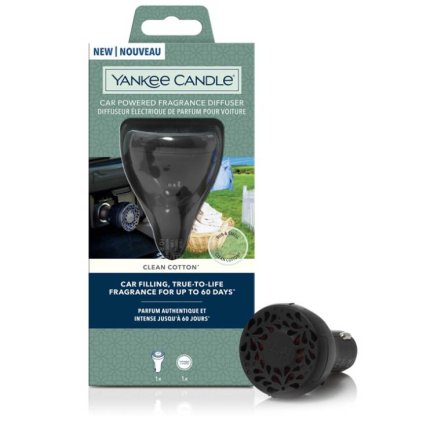 Yankee Candle - difuzér do zapalovače auta, základní jednotka s vůní Clean Cotton