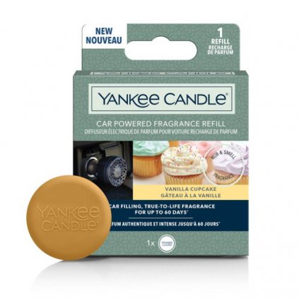 Yankee Candle - náhradní náplň do difuzéru do zapalovače auta, vůně Vanilla Cupcake