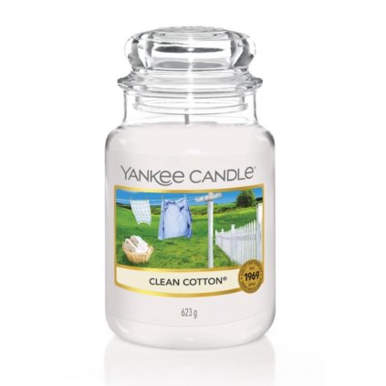 yankee candle clean cotton svicka velka 1