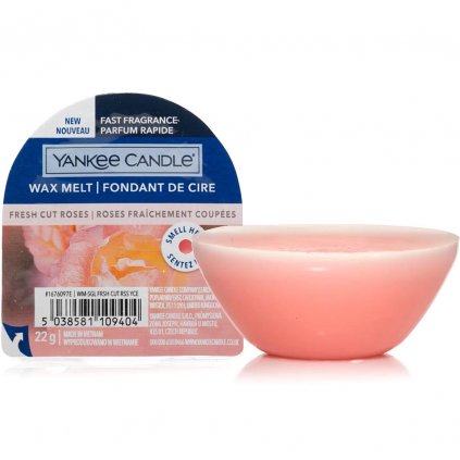 Yankee Candle - vonný vosk Fresh Cut Roses (Čerstvě nařezané růže) 22g