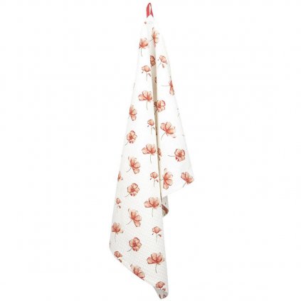 Clayre & Eef - bavlněná kuchyňská utěrka Poppy Flowers 50x70 cm