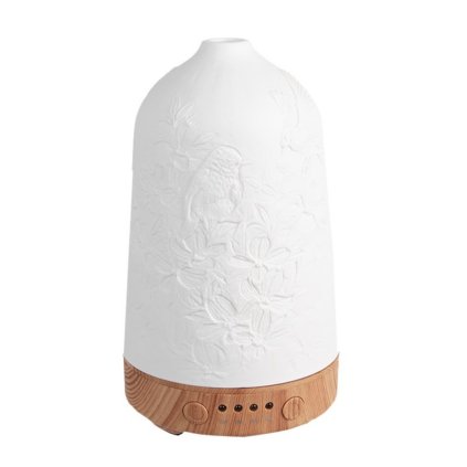 6ce1838 fragrance oil diffuser o 9x17 cm white porcelain birds