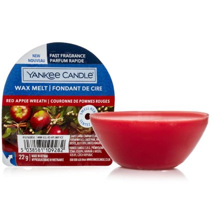 Yankee Candle - vonný vosk Red Apple Wreath (Věnec z červených jablíček) 22g