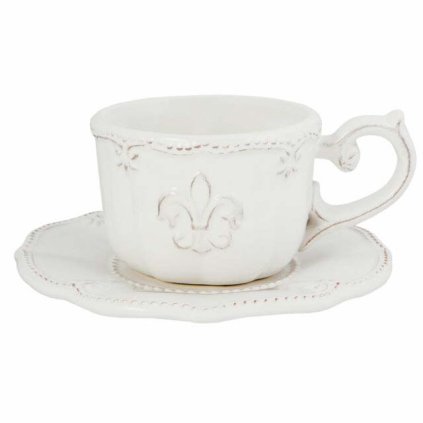 Porcelánový šálek s podšálkem Franse Lelie, 220 ml