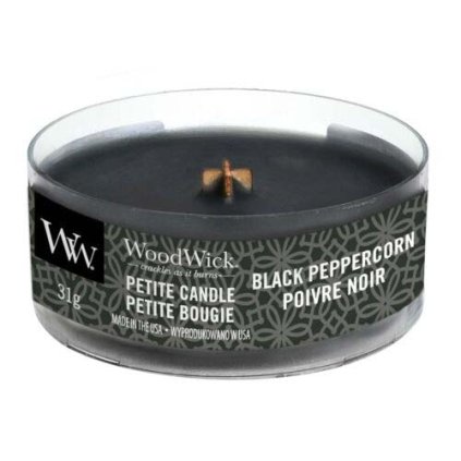 WoodWick - vonná svíčka Petite, Black Peppercorn (Černé zrnko pepře) 31g