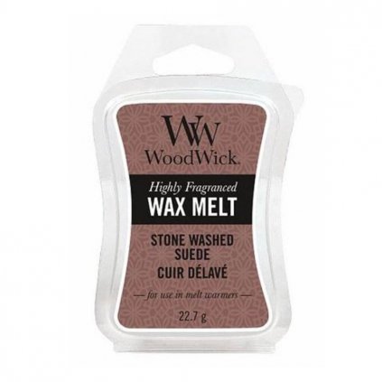 woodwick stone washed suede vosk