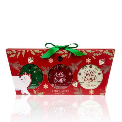 Koupelový set Hello Winter v dárkovém boxu (krém, peeling, sůl)