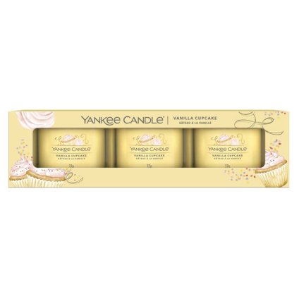 yankee candle vanilla cupcake darkova sada svicky ve skle