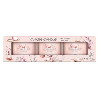 yankee candle pink sands darkova sada svicky ve skle