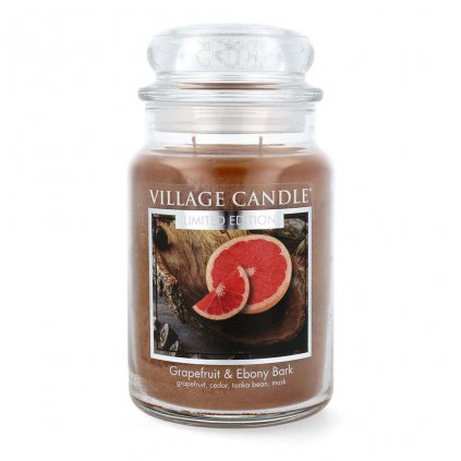 village candle grapefruit ebony bark svicka velka 1