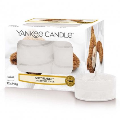 Yankee Candle - čajové svíčky Soft Blanket (Jemná přikrývka) 12 ks
