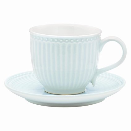Green Gate - porcelánový šálek s podšálkem Alice Pale Blue 200 ml