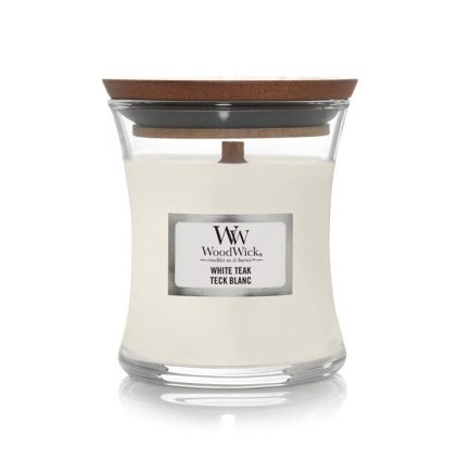 woodwick white teak bily teak svicka mala 85 g