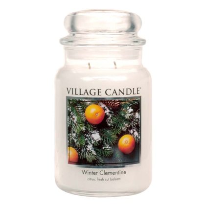 village candle winter clementine velka svicka 1