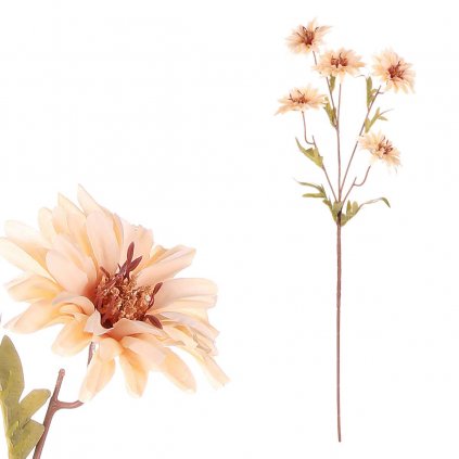 chryzantema barva kremova kvetina umela kn6142 crm