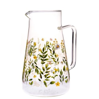 Skleněný džbán - luční květy 1450 ml