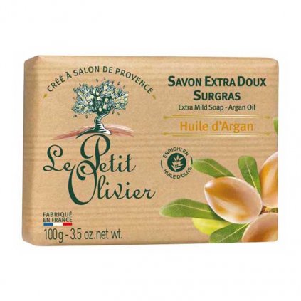 le petit olivier mydlo argan 100g