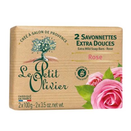 le petit olivier mydlo ruze 2x100g
